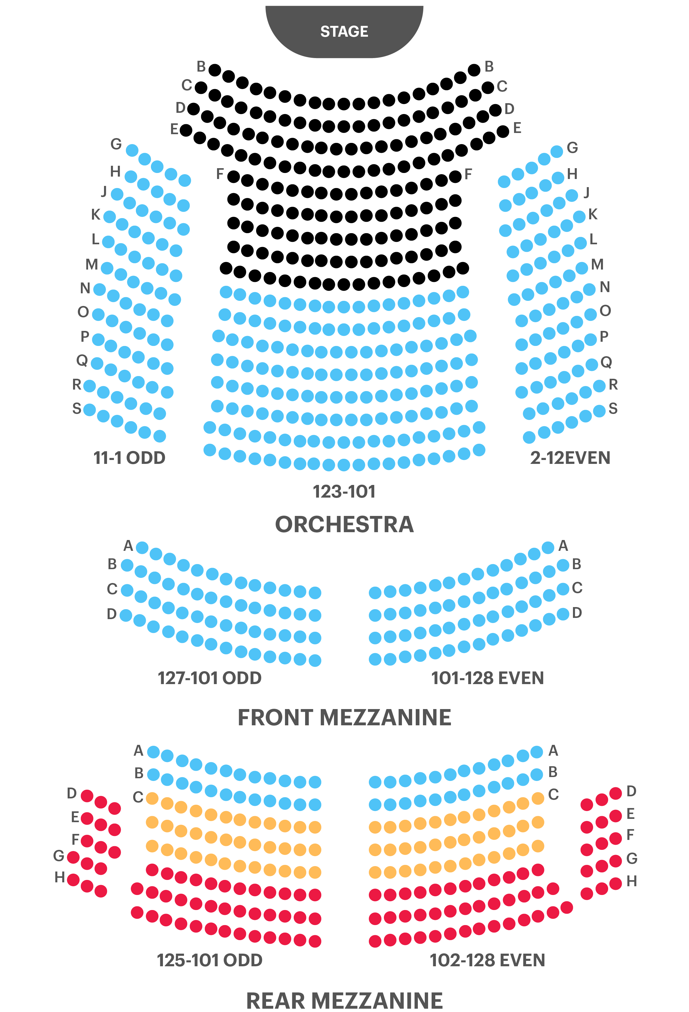 John elliott discount theatre seating